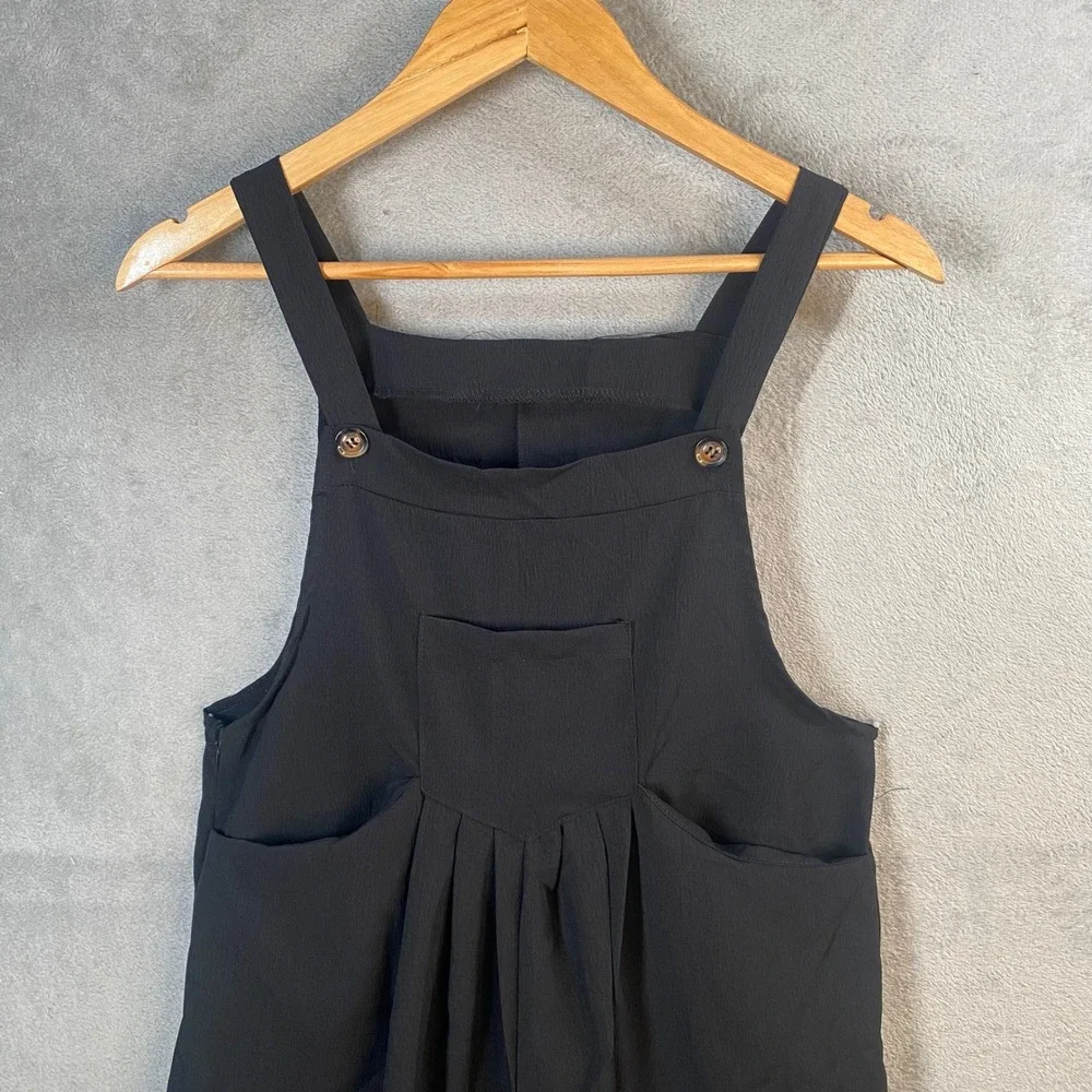 Unbranded‎ Wide Leg Overall Jumpsuit Womens XL Bib Minimalist Lagenlook Utility